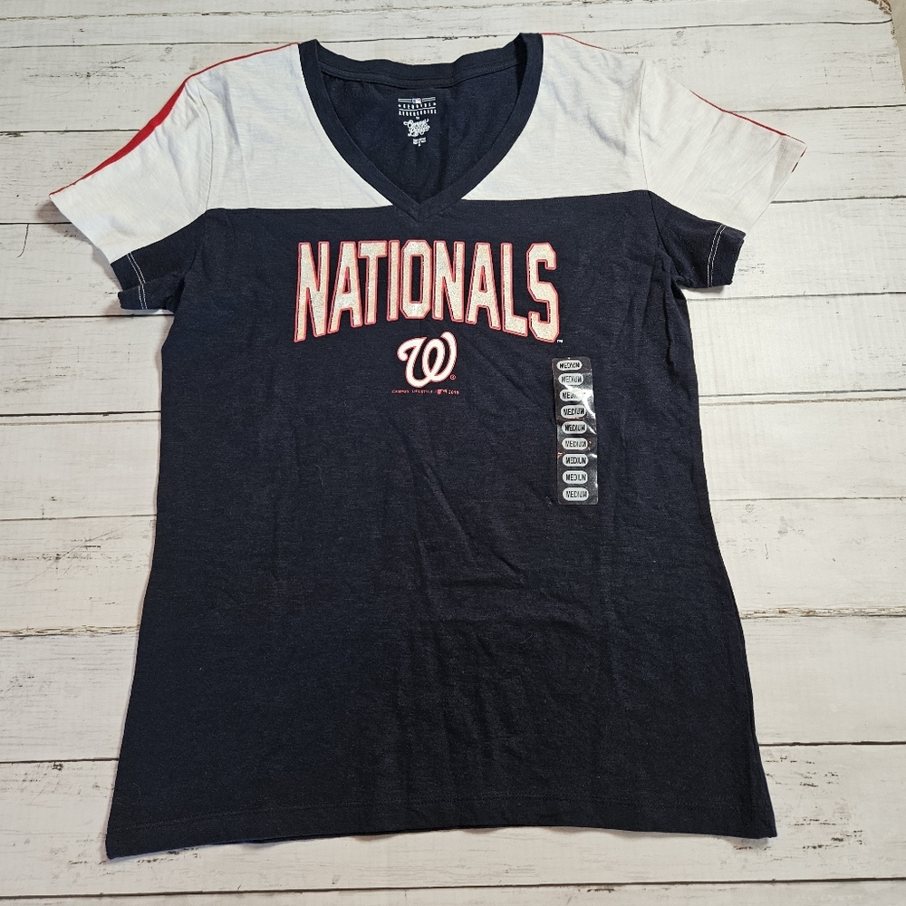 Washington Nationals Campus Lifestyle‎ Tee Womens Medium NWT - Picture 2 of 8